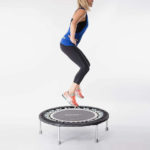 Exercising on a mini trampoline is a great way to reduce stress