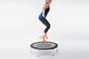 Exercising on a mini trampoline is a great way to reduce stress